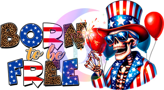 Fourth of July - born to be free skeleton