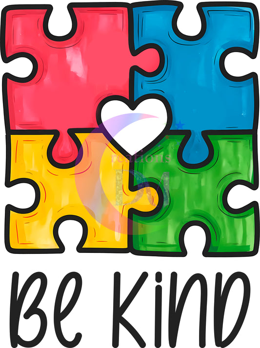 Autism - be kind, 4 puzzles