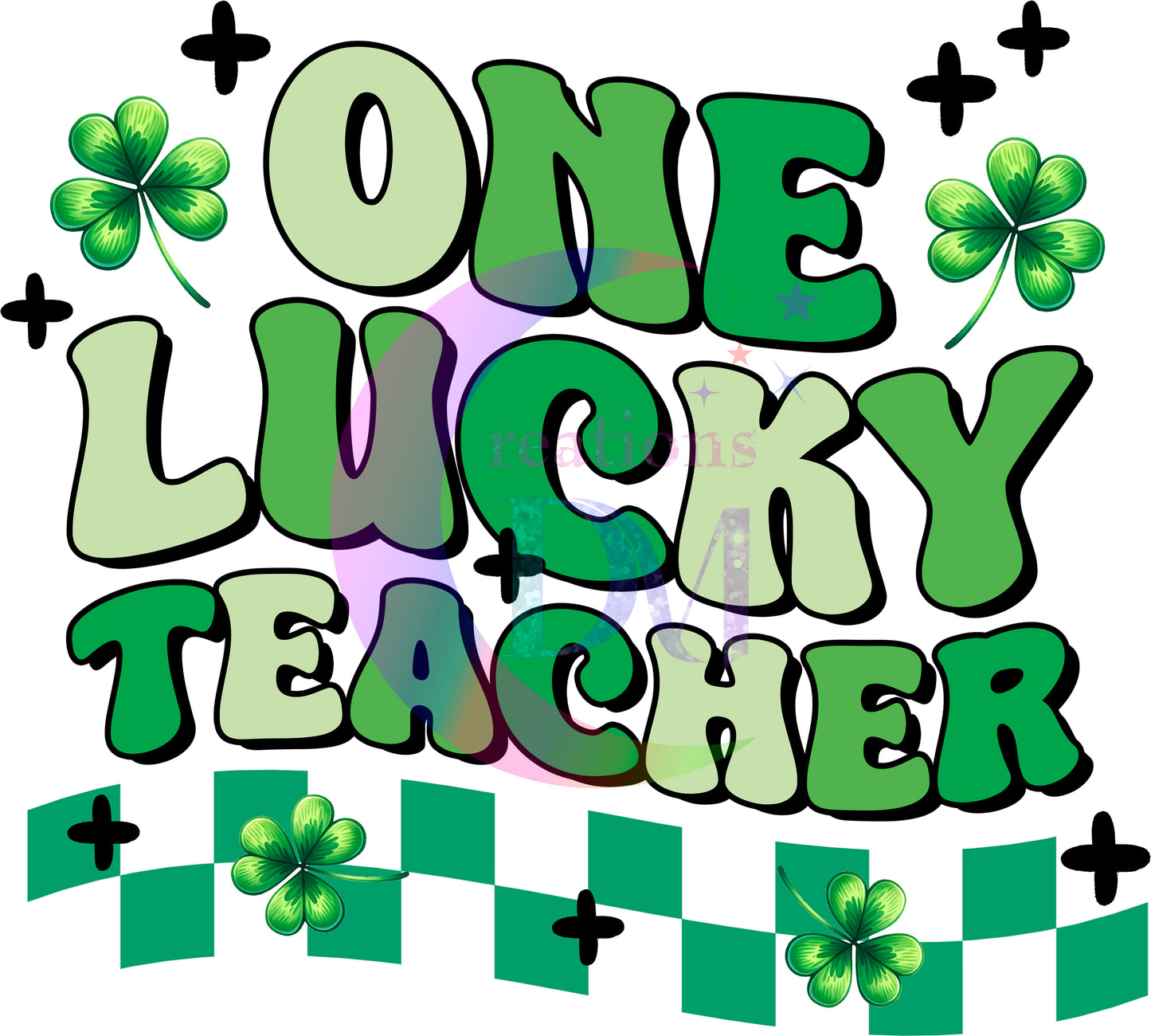ST PATRICKS - one lucky teachers checkered