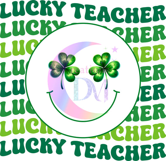 ST PATRICKS -lucky teacher smiley face