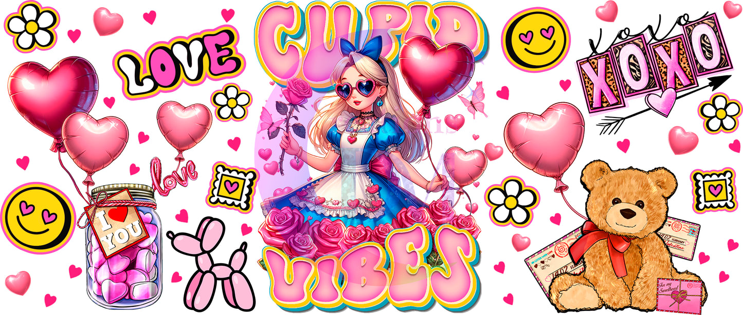 UV DTF - valentines cupid vibes princess