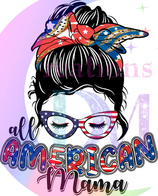 Fourth of July - all American mama with glasses