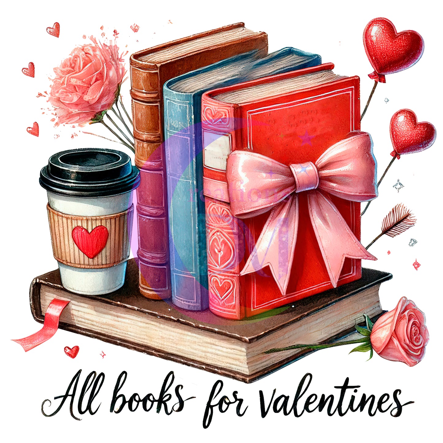 Valentines DTF - all books for valentine and coffee