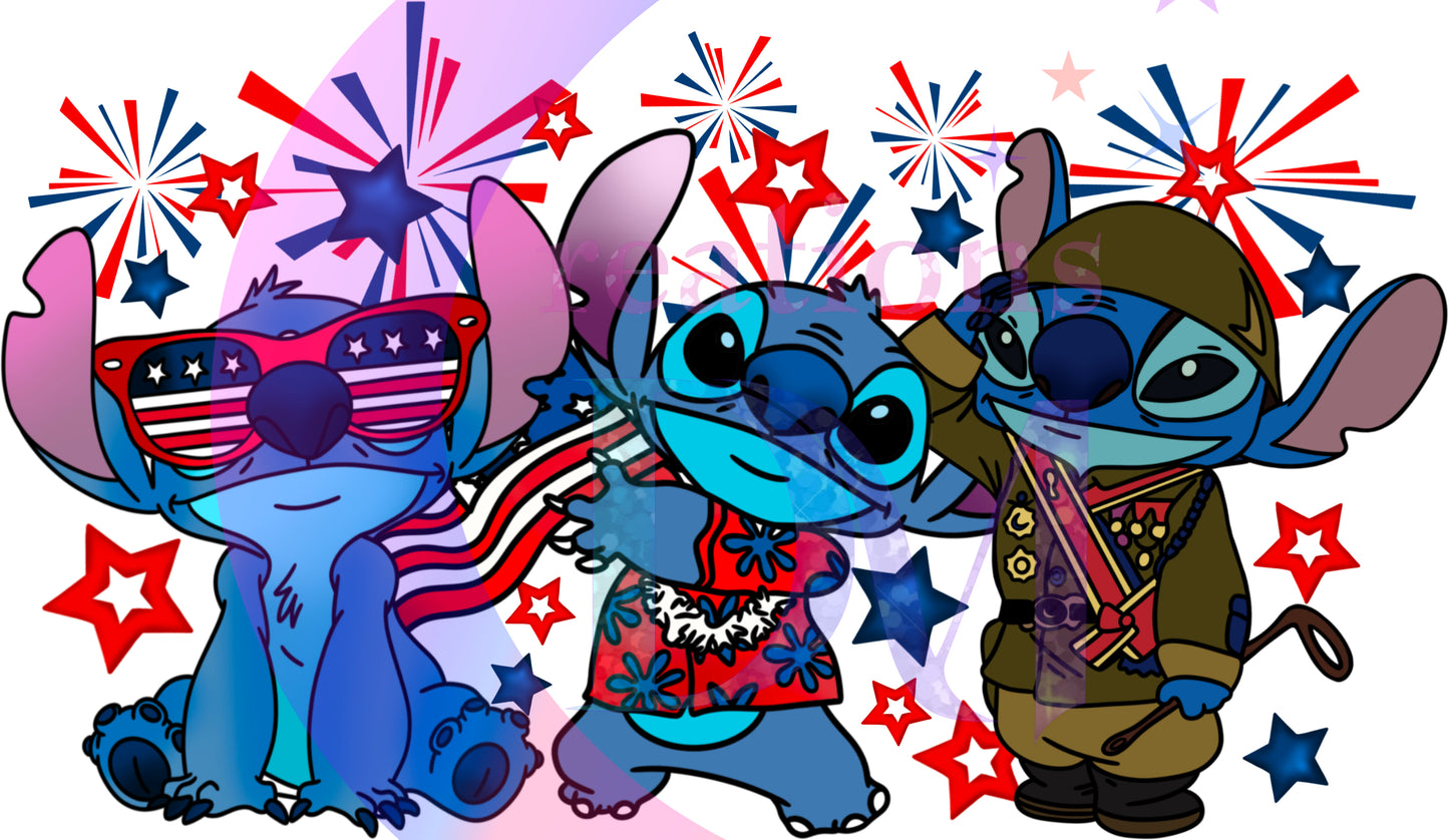 Fourth of July - America stitch x3