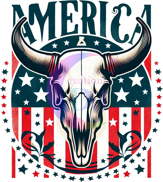 Fourth of July DTF - America bull