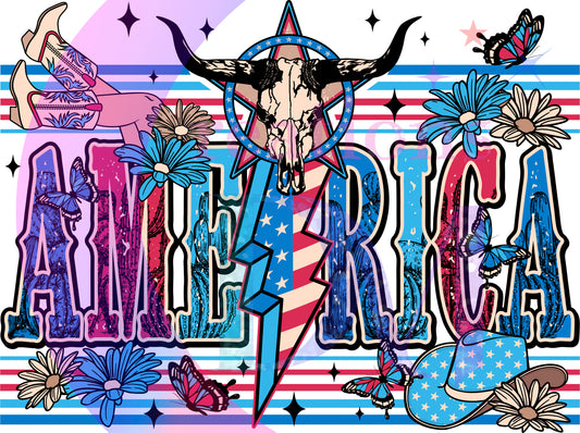 Fourth of July - America cow