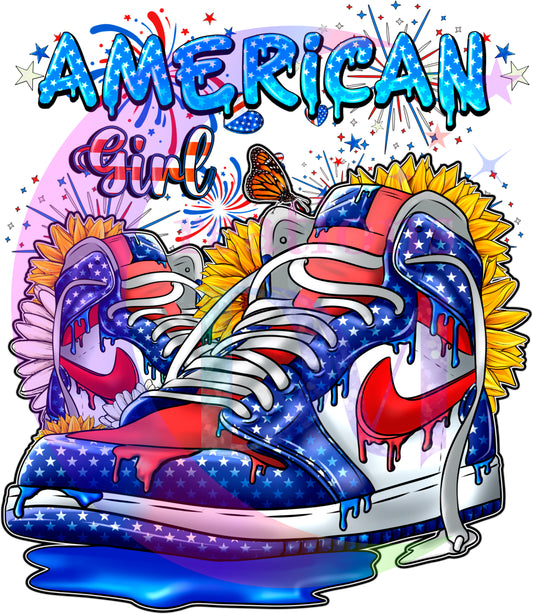 Fourth of July - American girl sneakers