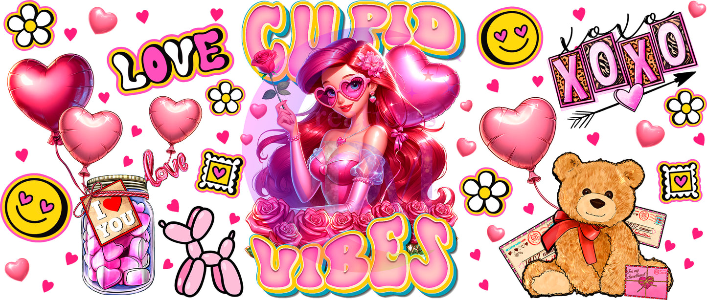 UV DTF - valentines cupid vibes princess Ariel 1