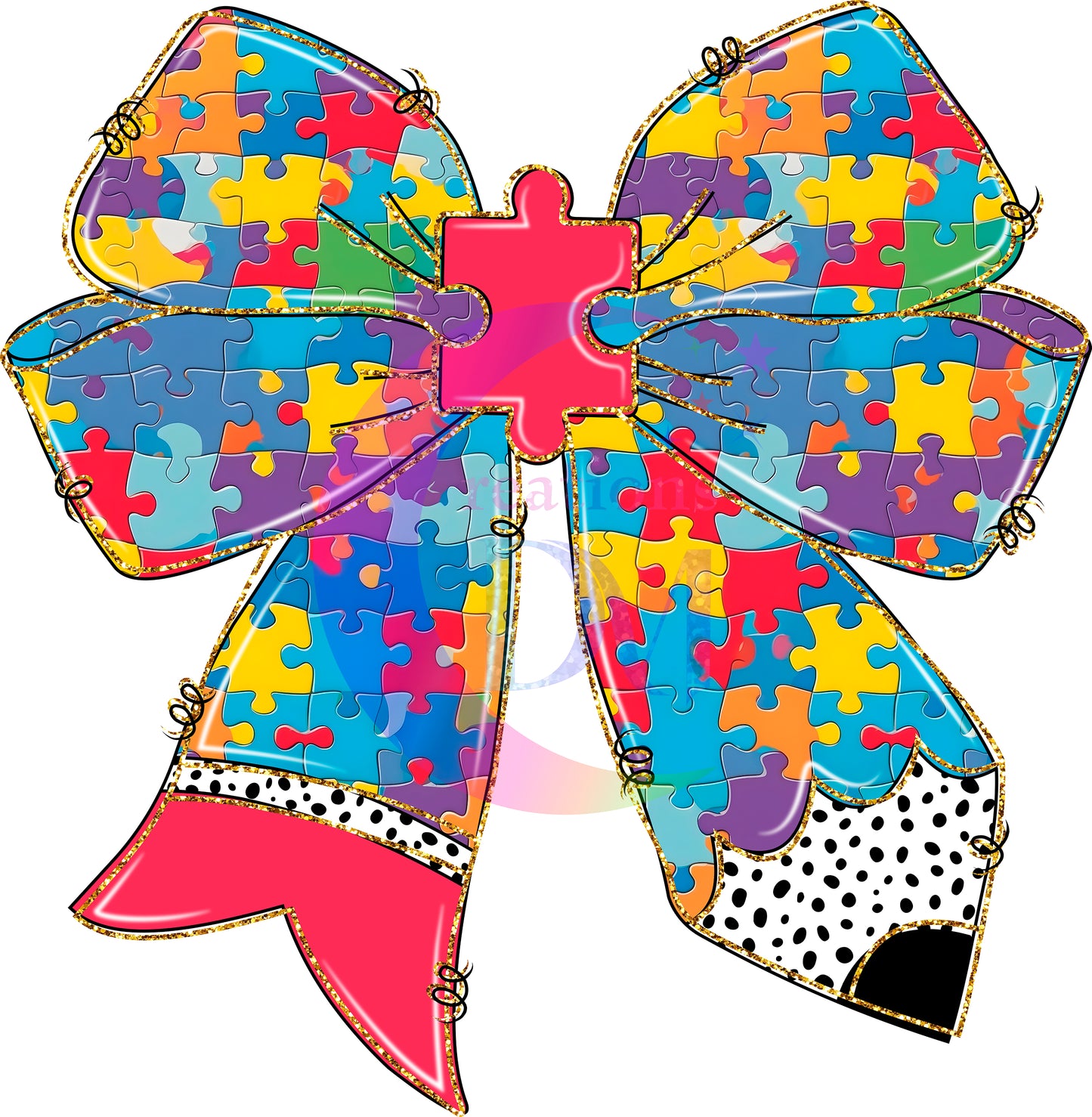 Autism - coquette pencil bow