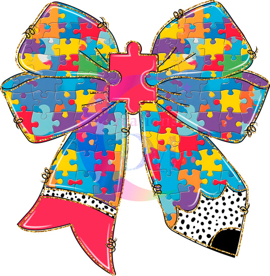 Autism - coquette pencil bow