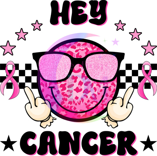 breast cancer awareness month - hey cancer smiley face