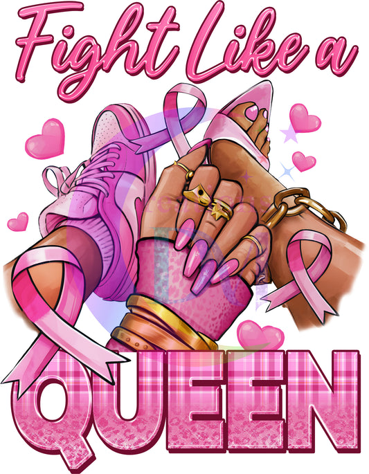 breast cancer awareness month -fight like a queen , sneakers & nails
