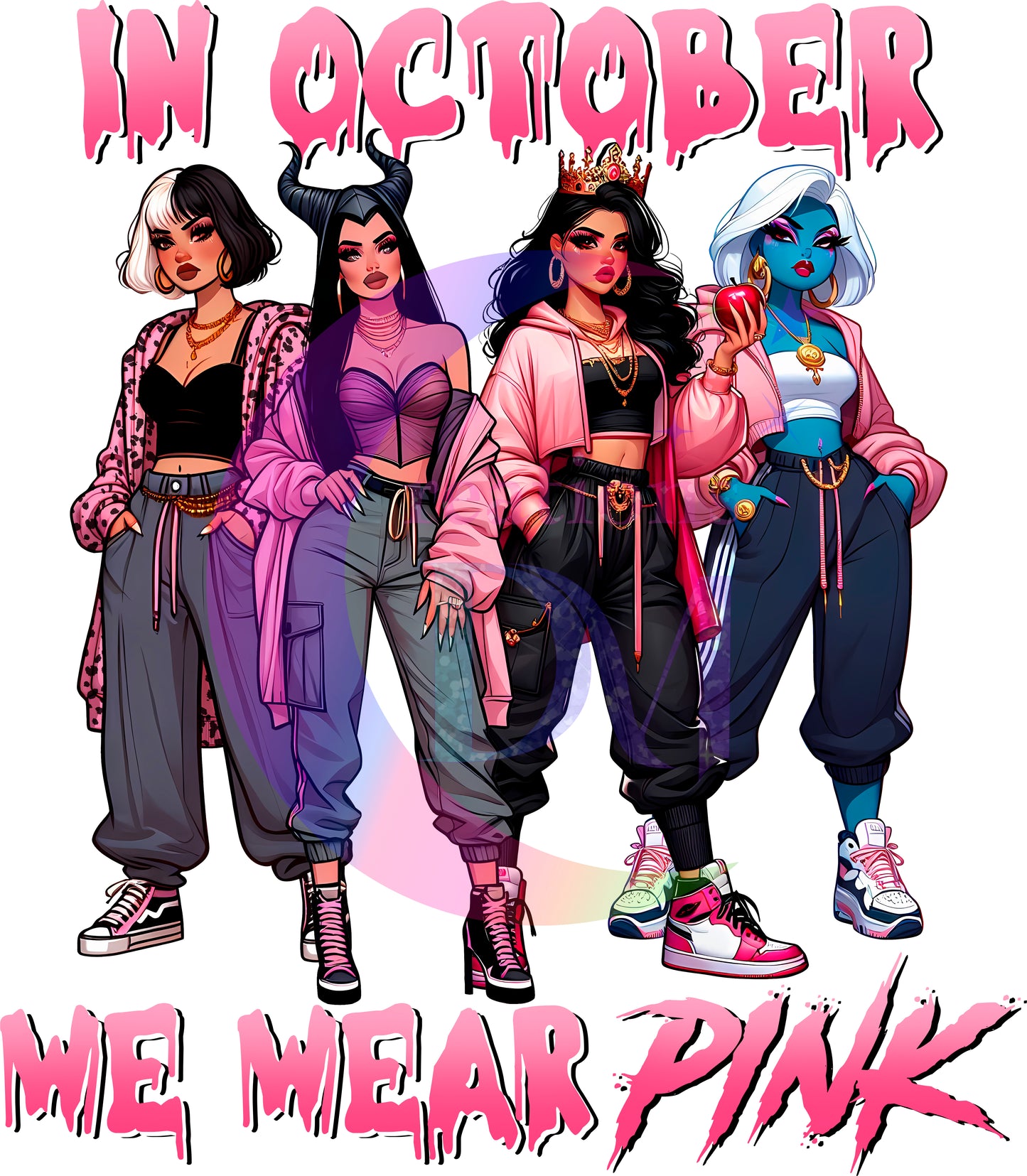 breast cancer awareness month - in October we wear pink , Disney women villains