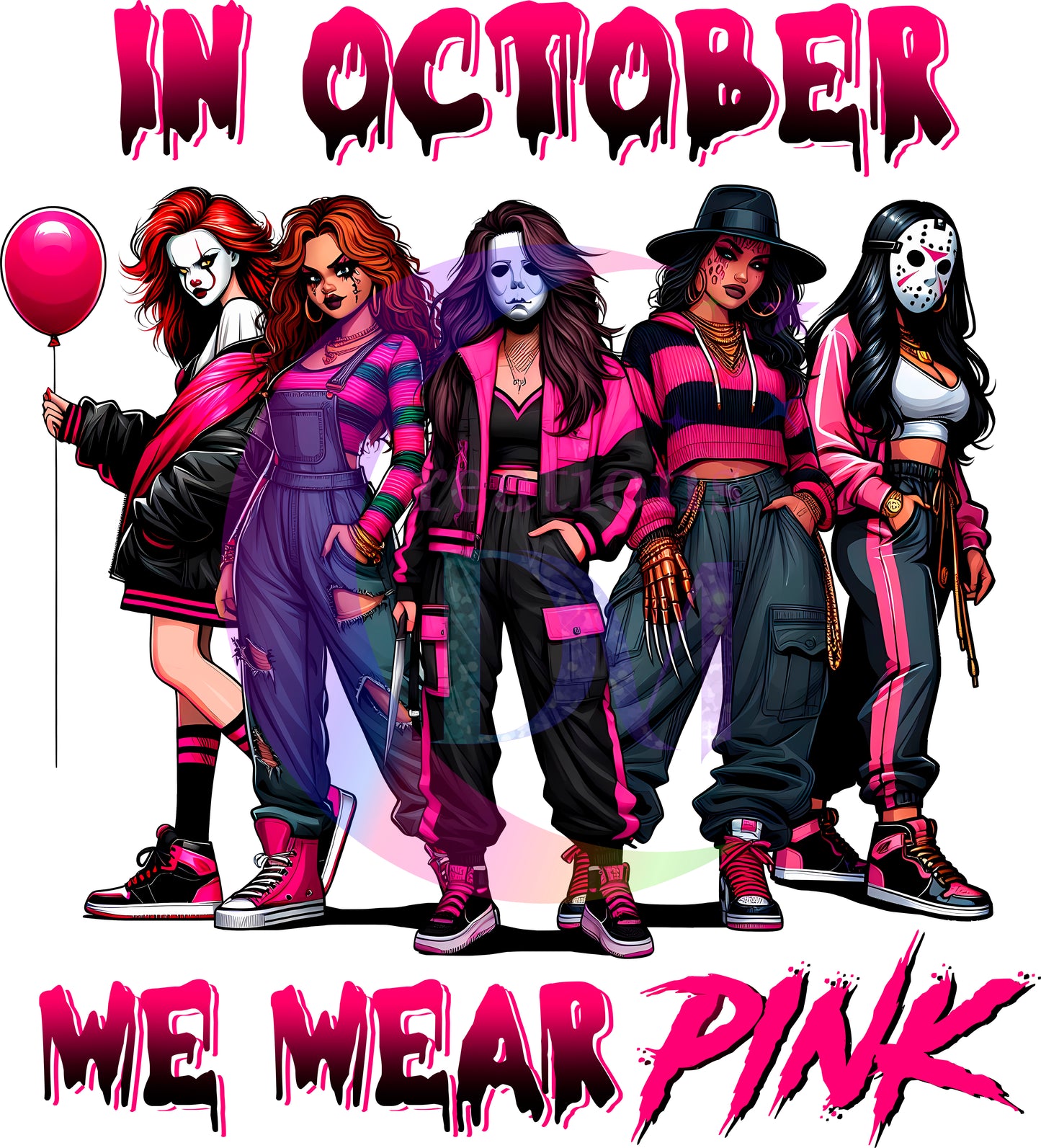 breast cancer awareness month - in October we wear pink male villains in female characters pink ballon