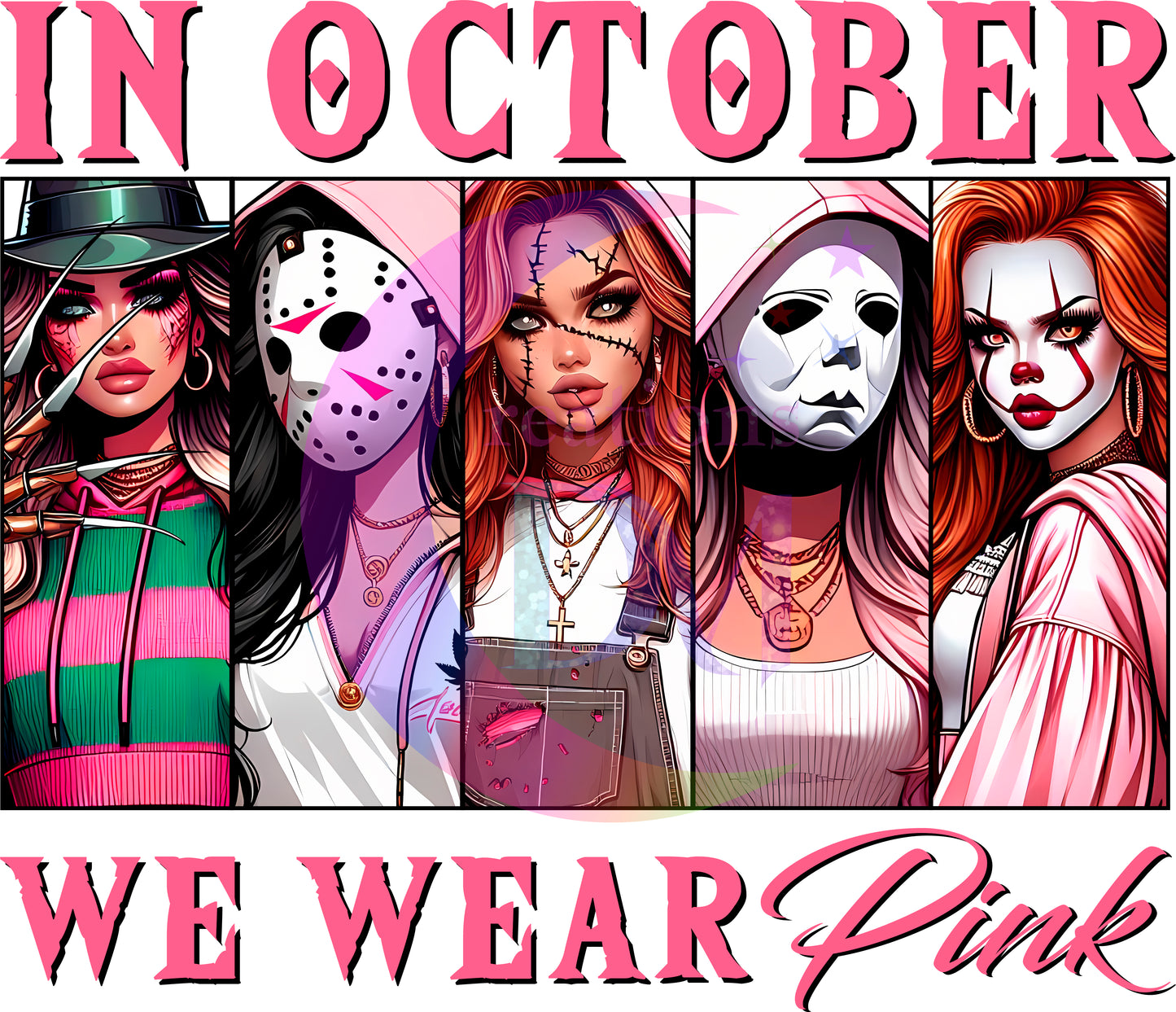 breast cancer awareness month - in October we wear pink male villains in female characters\