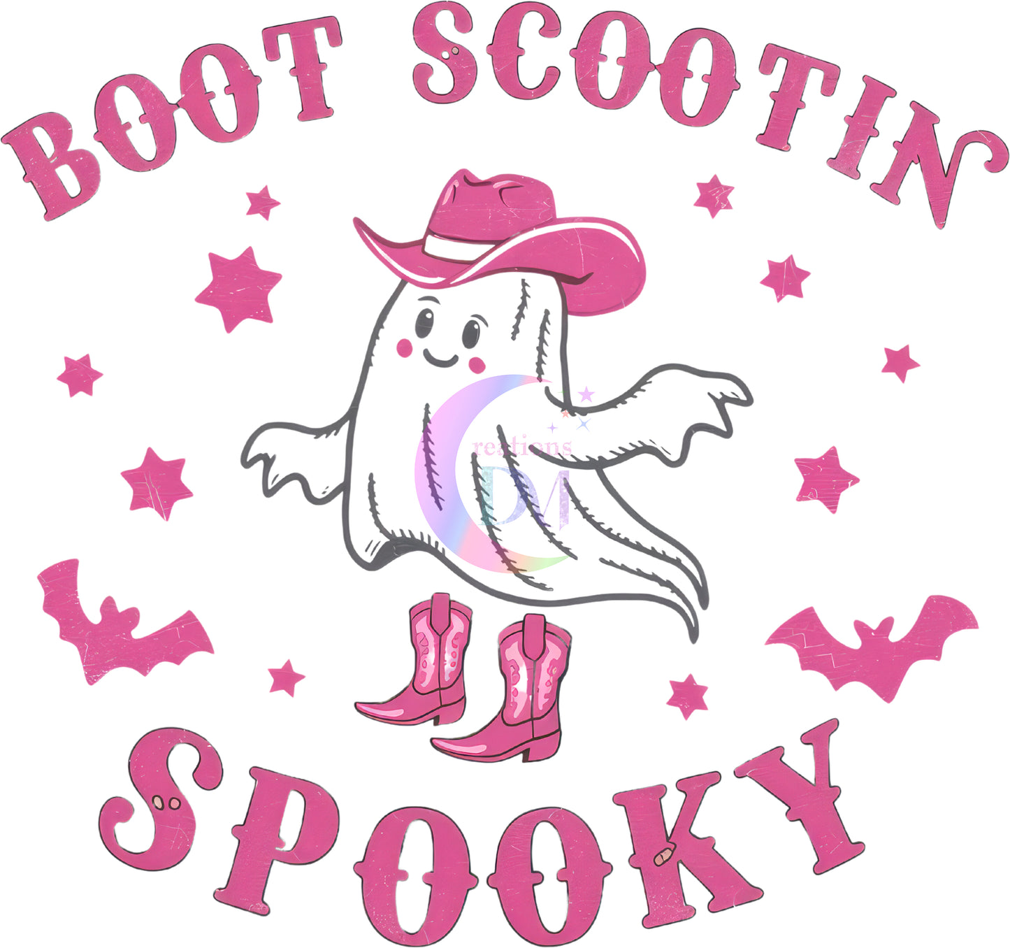 halloween DTF - Ghost - boot scootin spooky