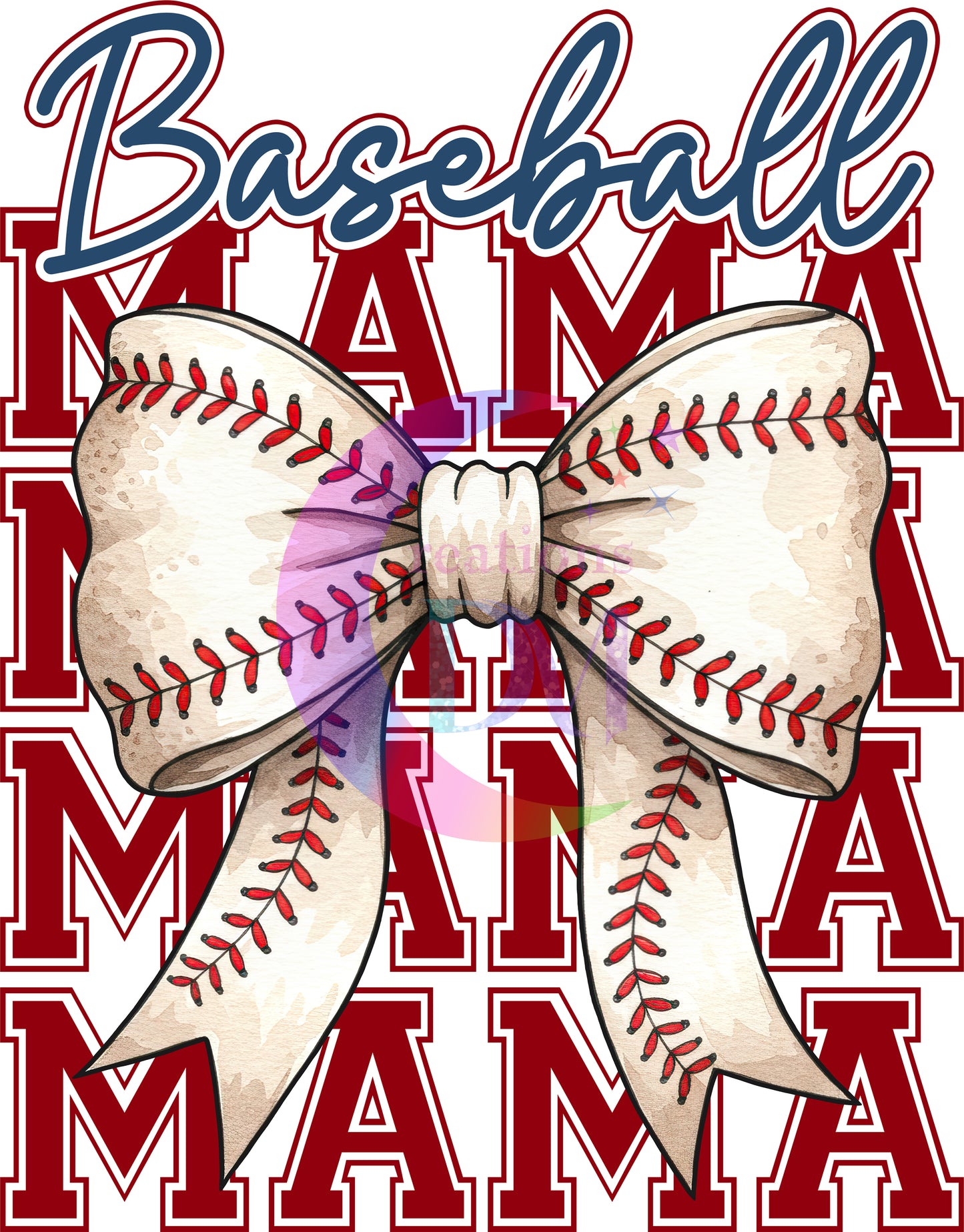 Sports- Baseball mama red letters