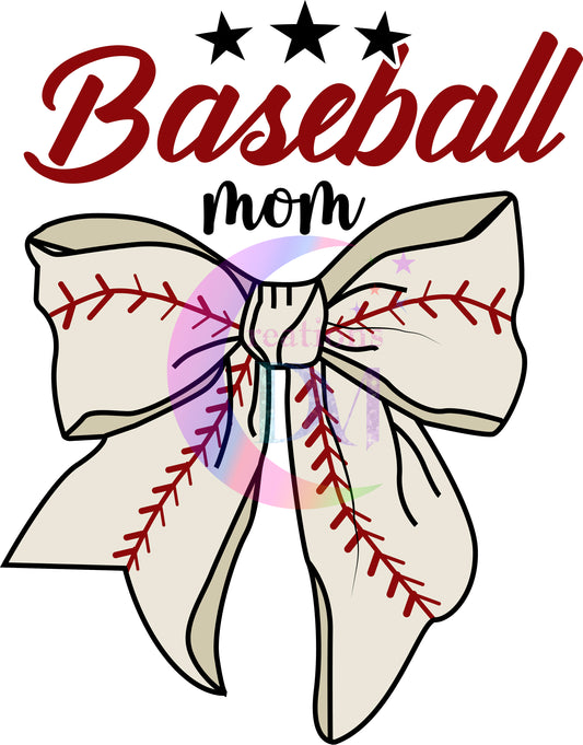 Mother's Day -Baseball mom / bow