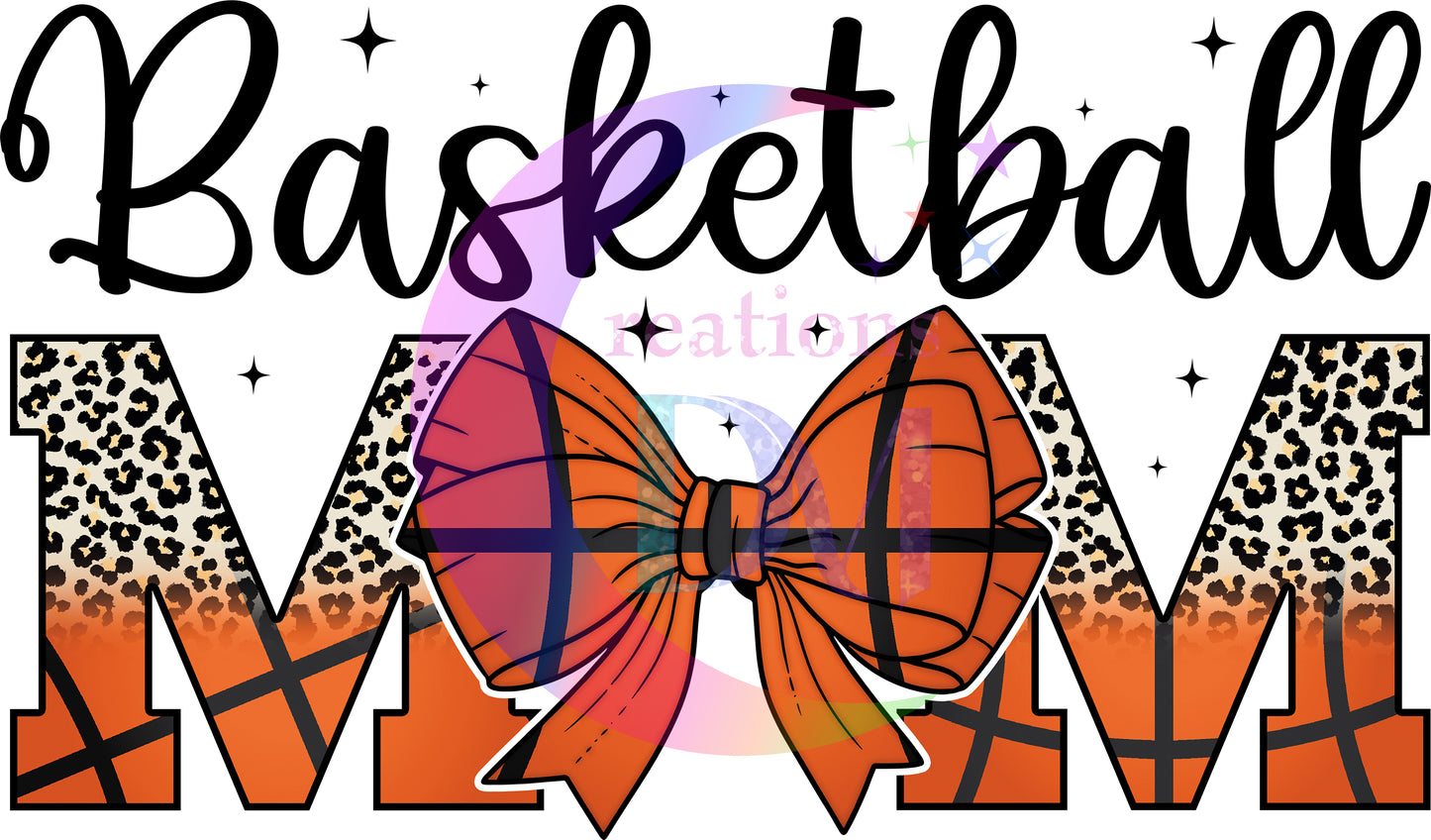 sports - basketball mom with bow