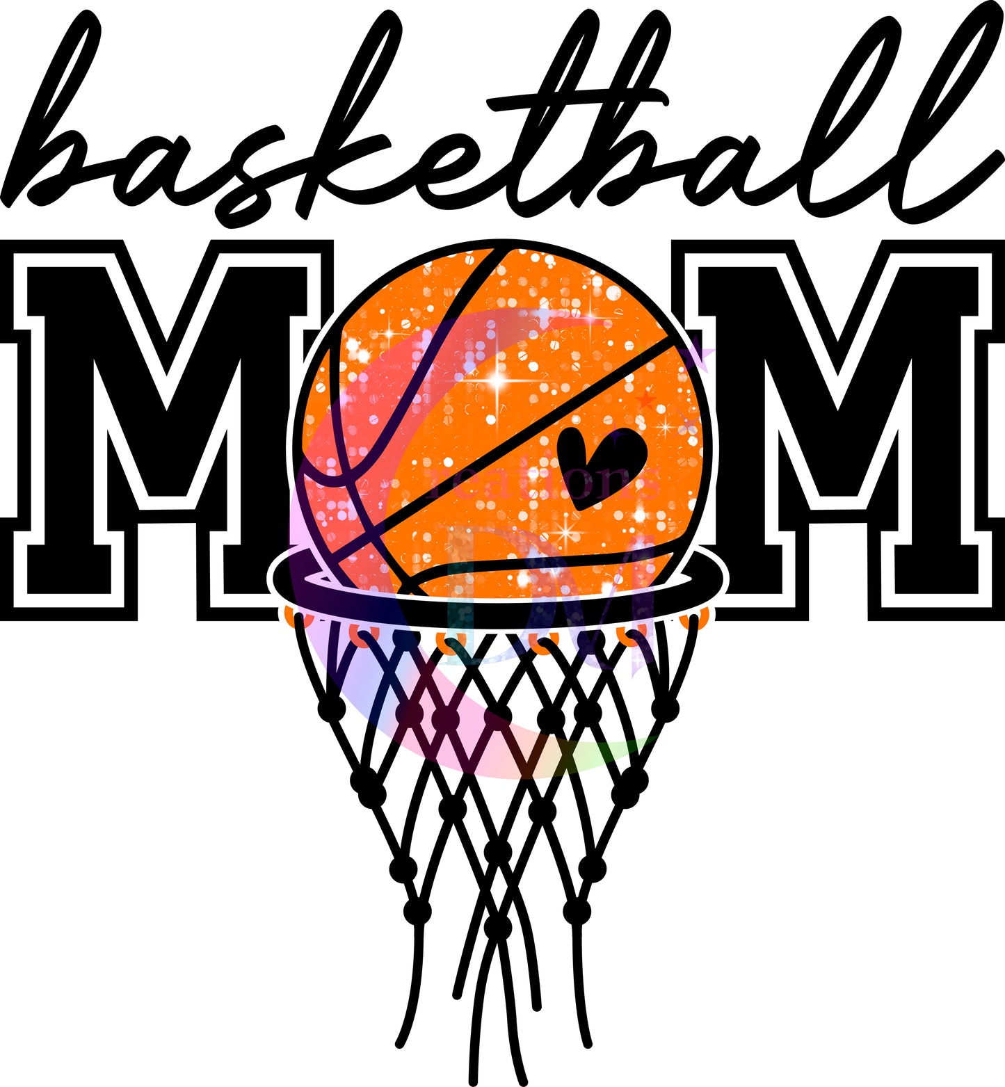 sports - basketball mom heart