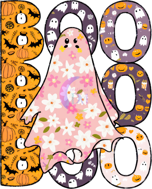 halloween DTF - Ghost - boo x3