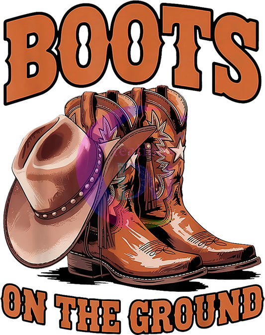 Boots on the ground - brown boots and hat