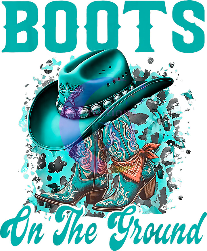 Boots on the ground - blue boots on the ground