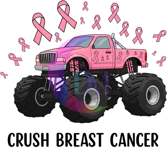 breast cancer awareness month - crush breast cancer truck