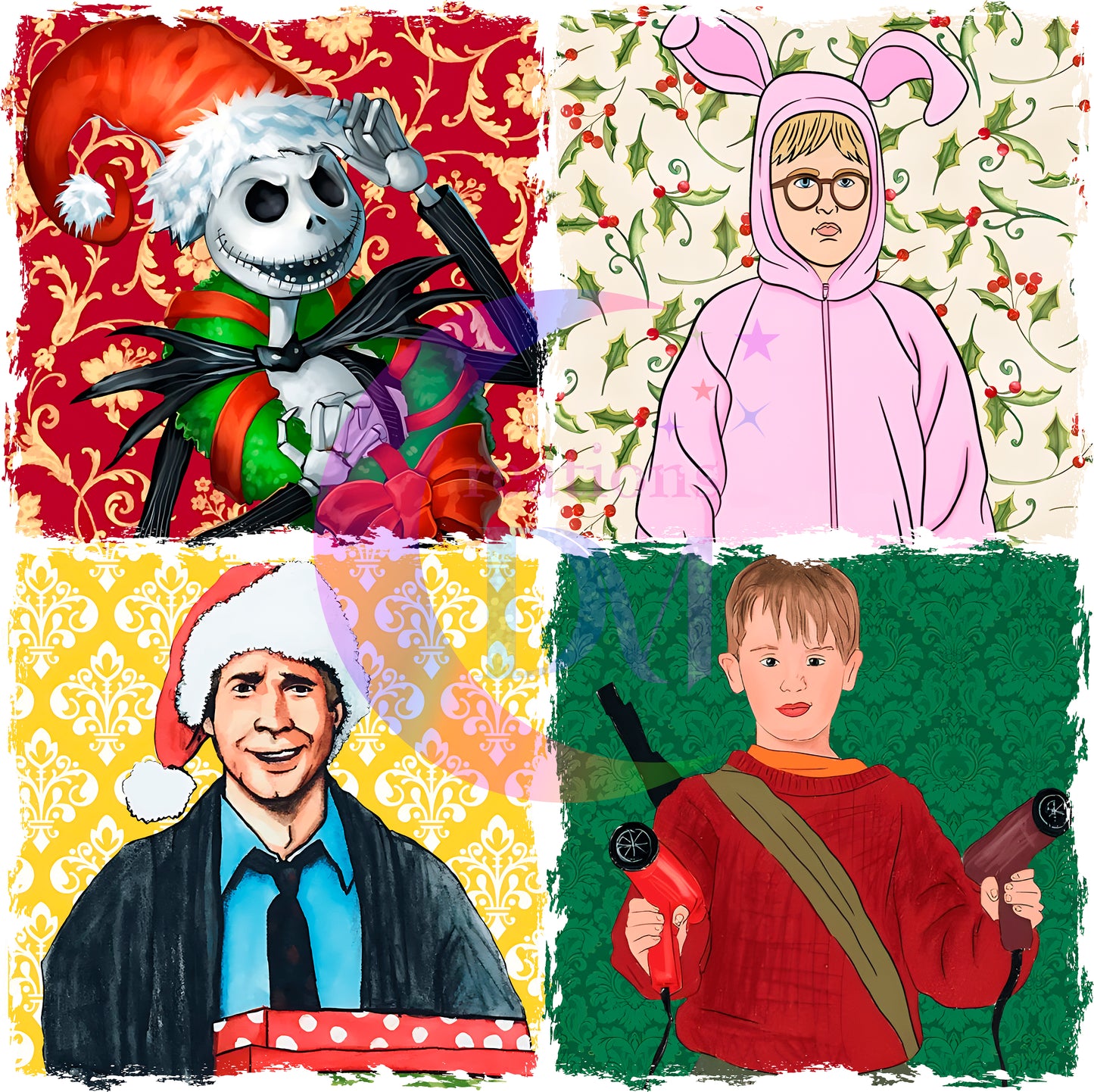 Christmas DTF - nightmare before christmas jack , home alone . characters