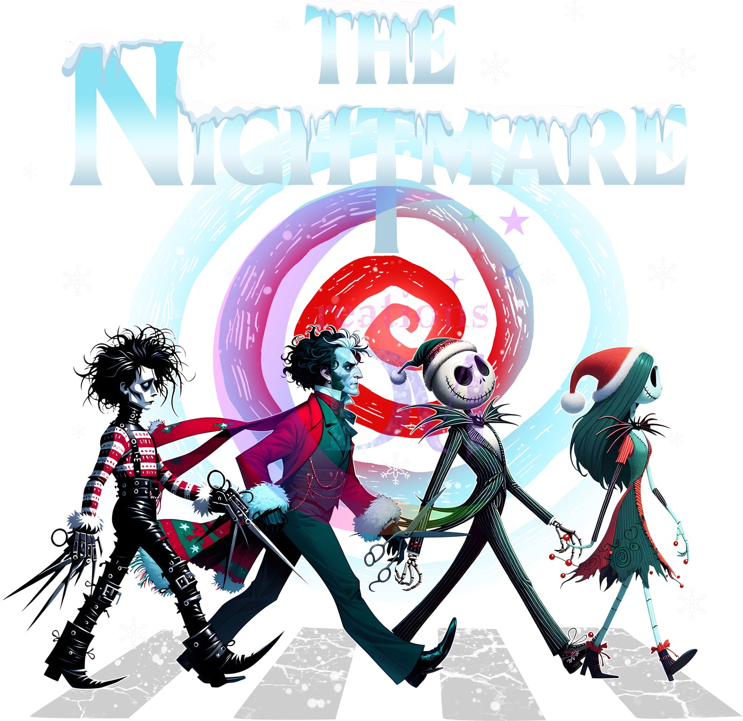 Christmas DTF - nightmare before christmas , the nightmare , blue