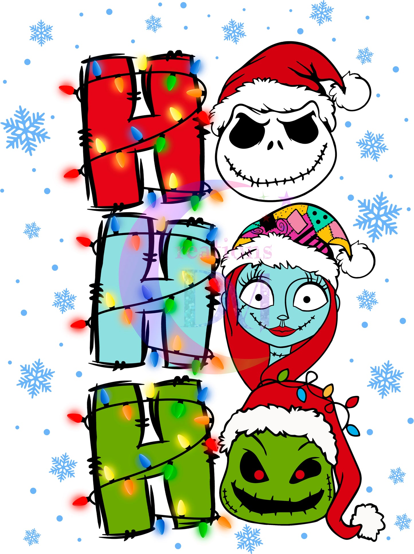 Christmas DTF - nightmare before christmas HO-HO-HO
