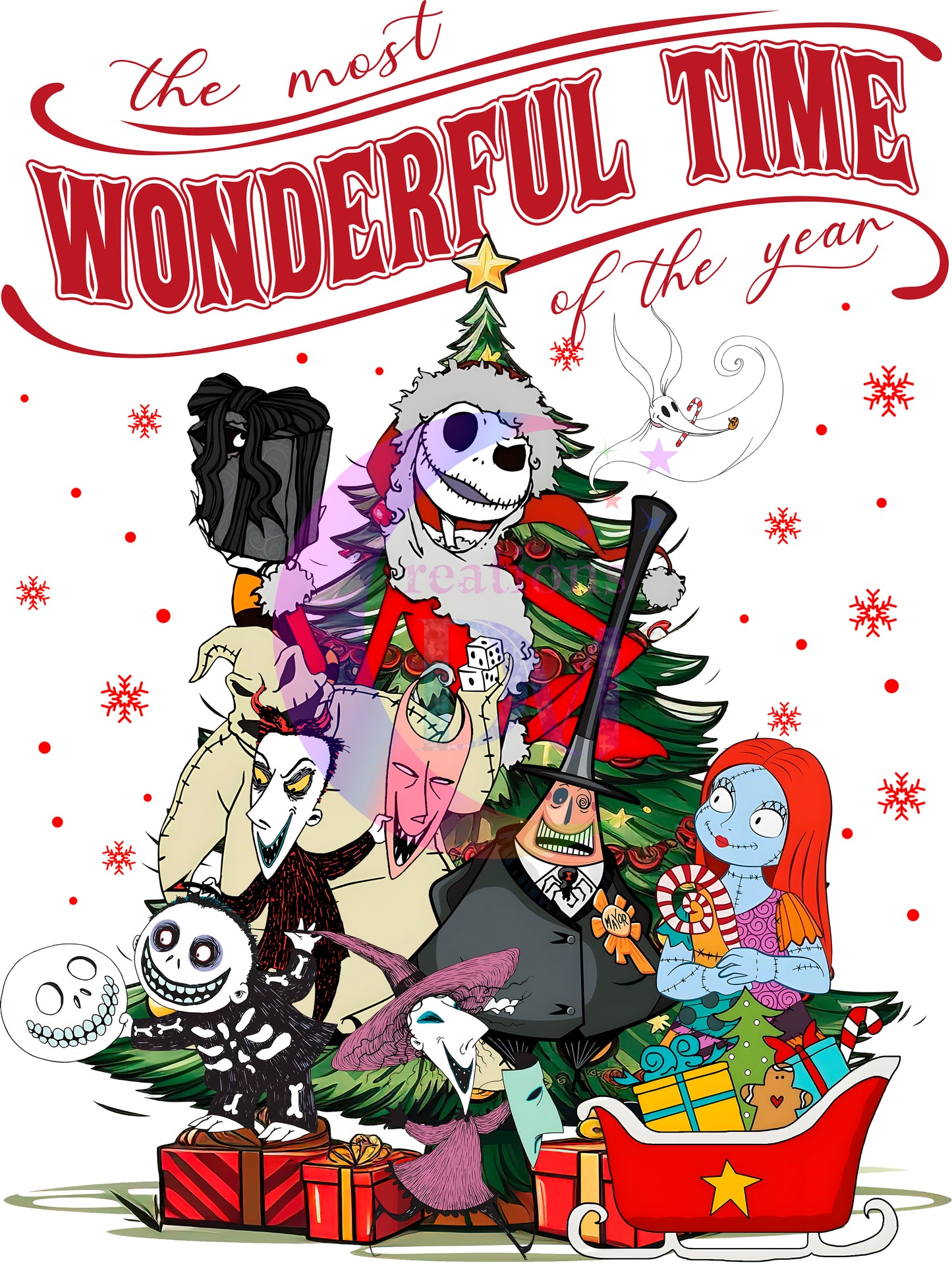 Christmas DTF - nightmare before christmas its a wonderful time of the year 2