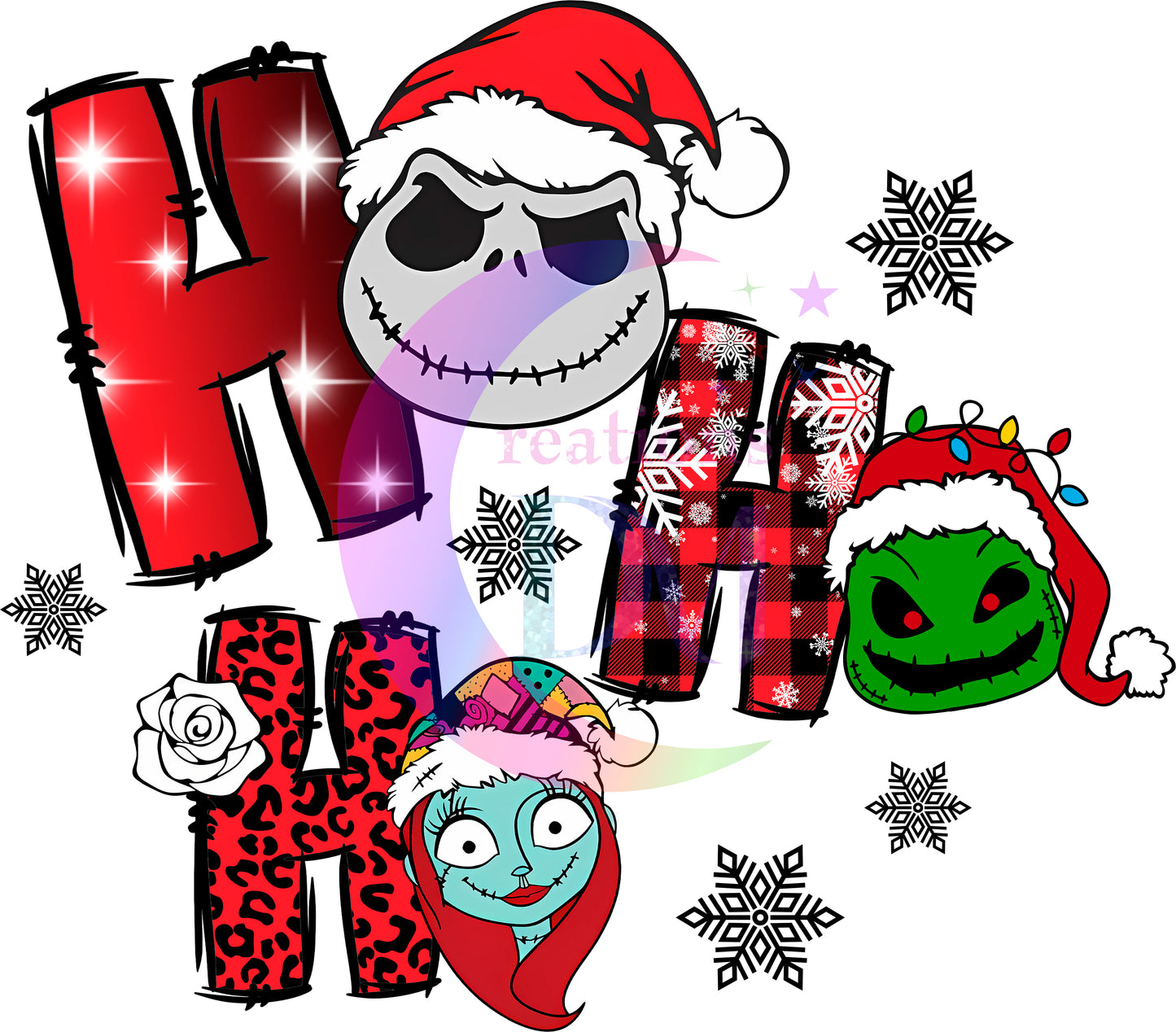Christmas DTF - nightmare before christmas ho-ho-ho jack and friends