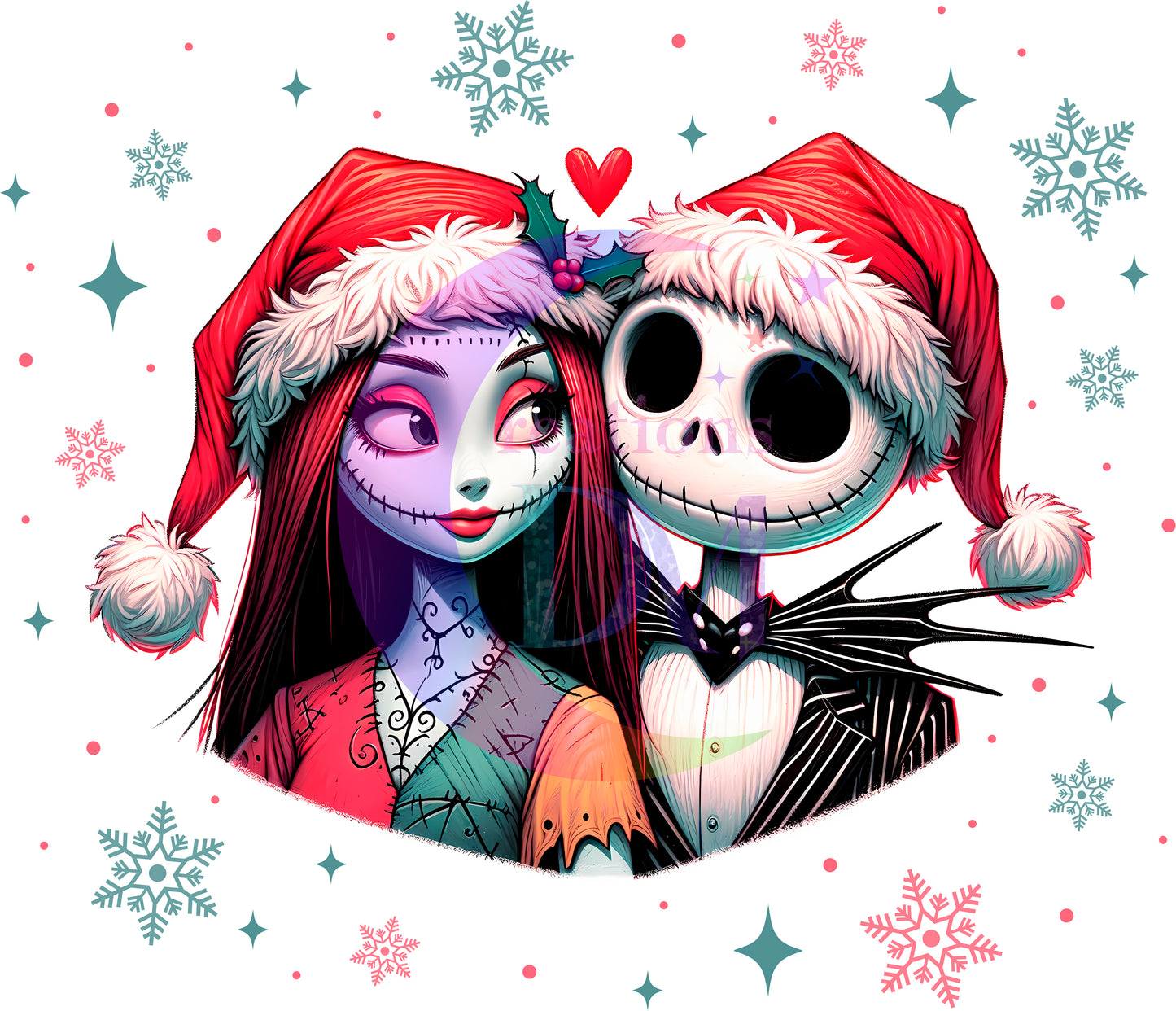 Christmas DTF - nightmare before christmas jack snd sully