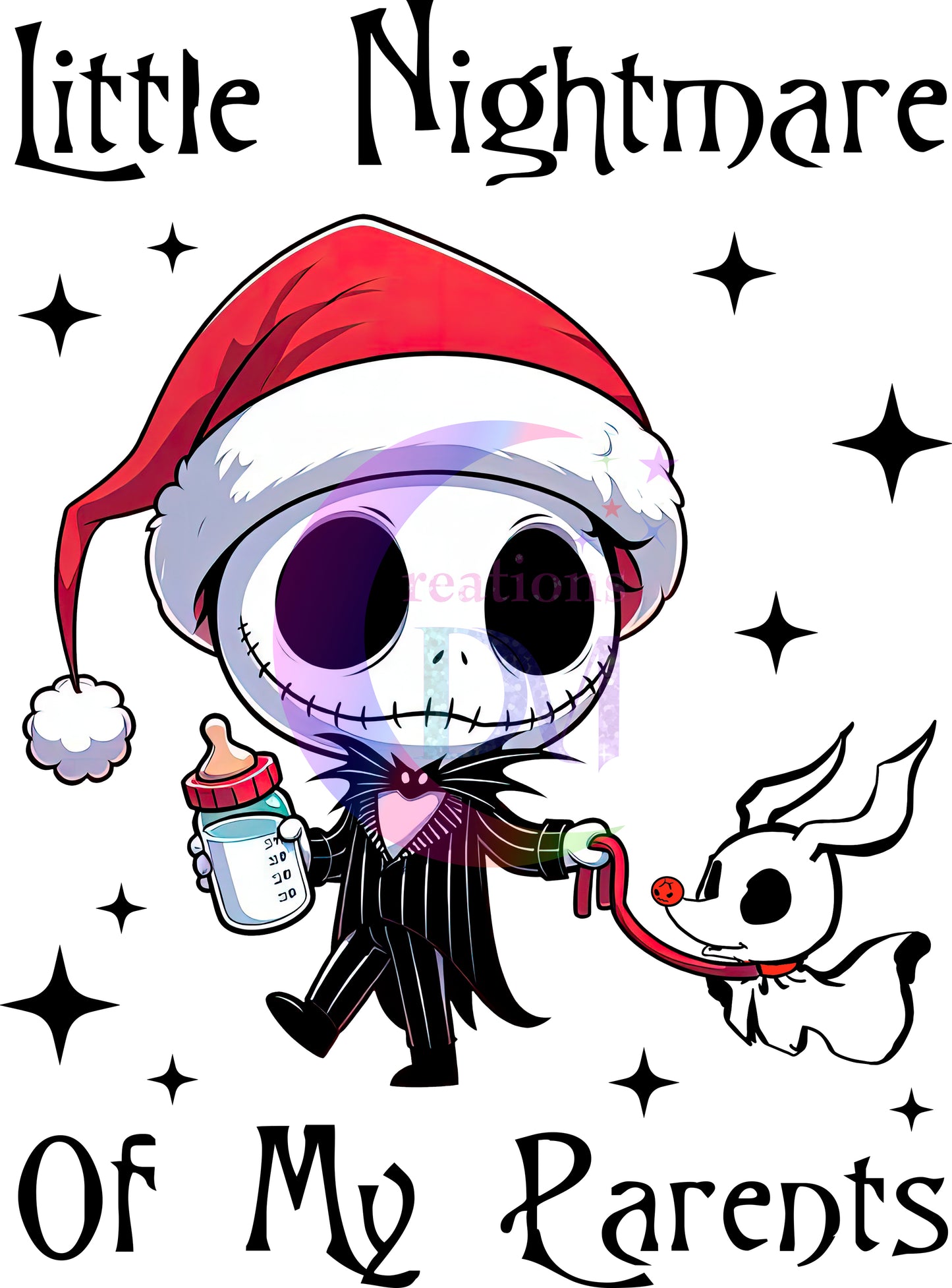 Christmas DTF - nightmare before christmas little nightmare of my parents