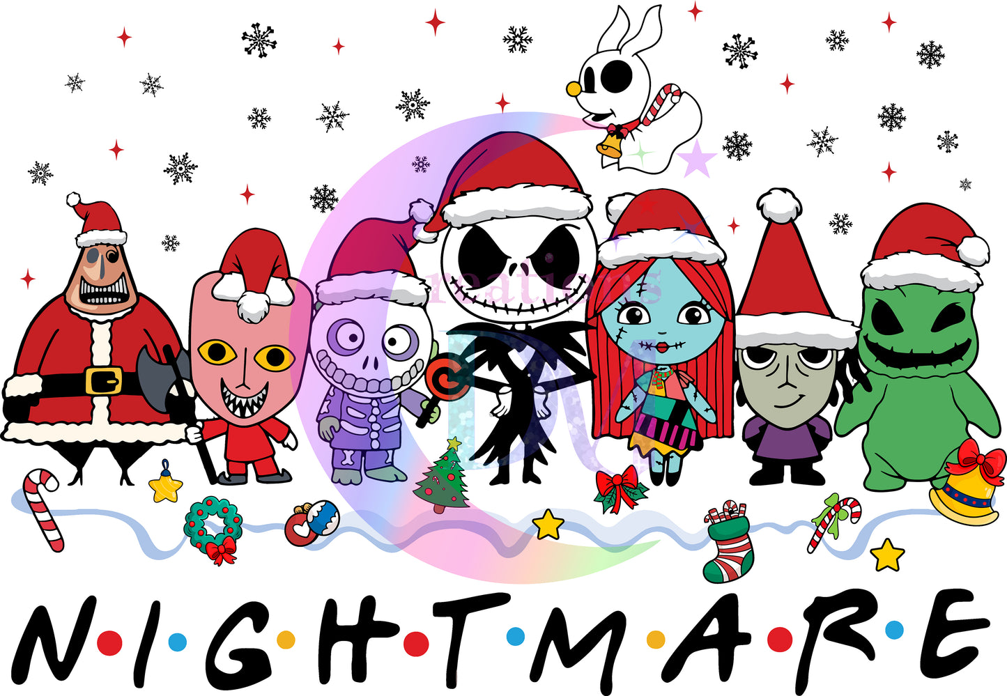 Christmas DTF - nightmare before christmas N-I-G-H-T-M-A-R-E