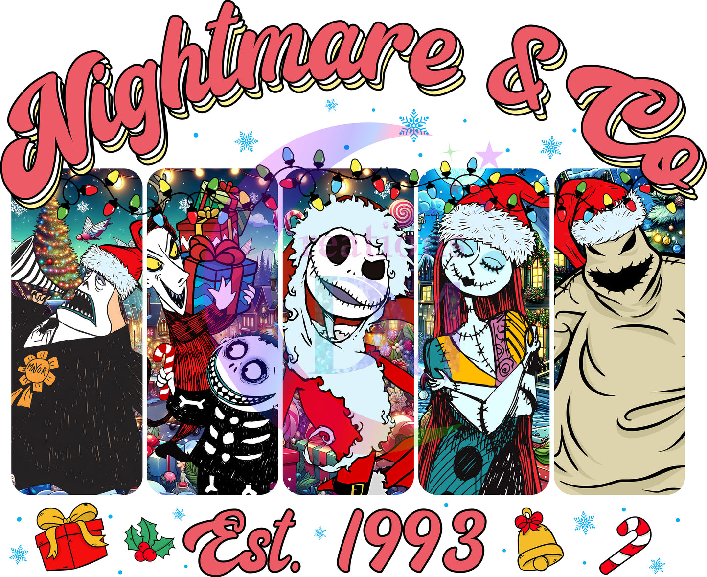 Christmas DTF - nightmare before christmas , nightmare & co . EST 1993