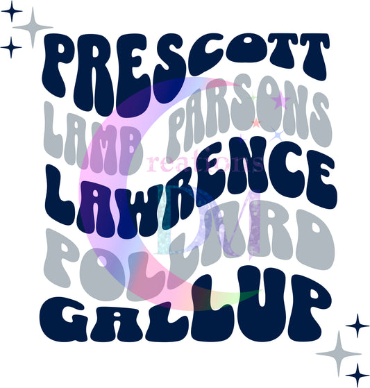 Dallas Cowboys - prescott - lamb parsons back design