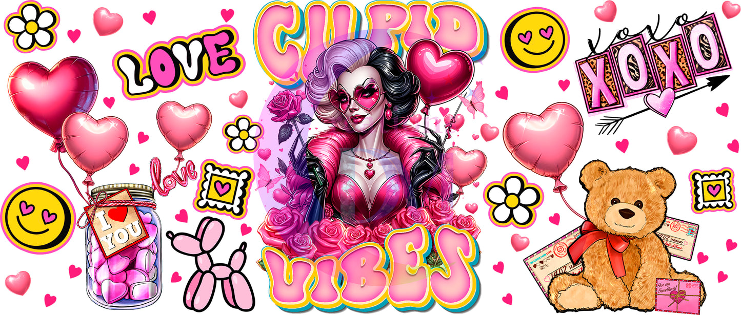 UV DTF - valentines cupid vibes cruella de vil