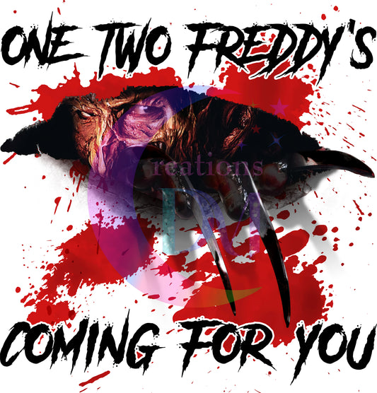halloween DTF - one two Freddys coming for you