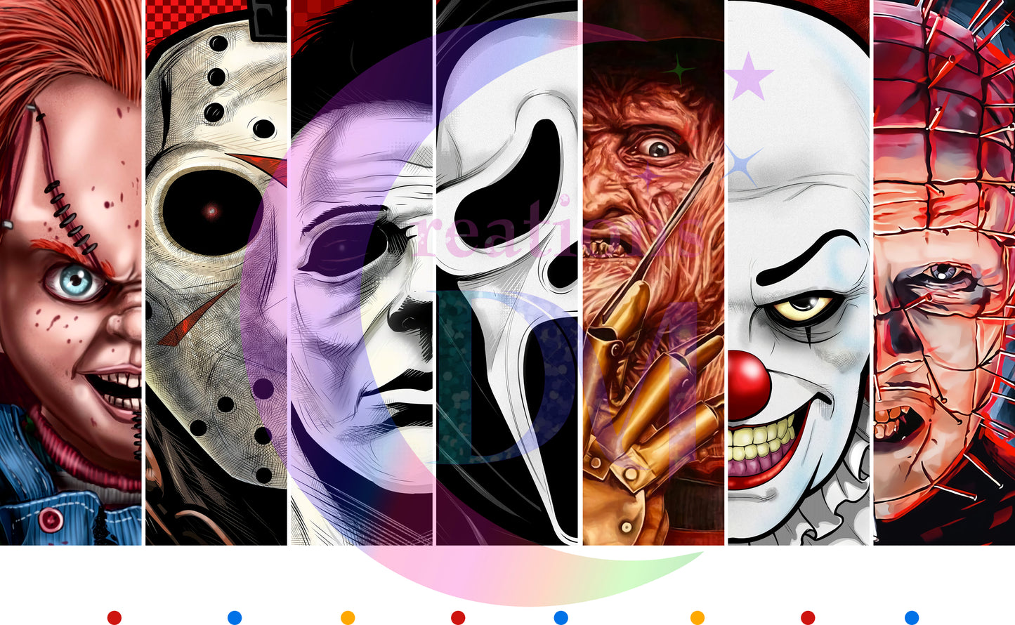 halloween DTF - horror friends x7
