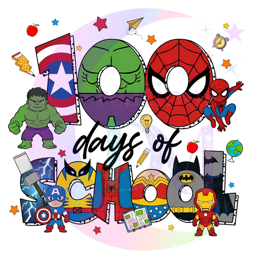 100 DAYS of school-Super Hero