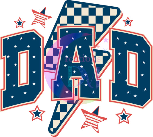 Fourth of July DTF - DAD with lighting strike