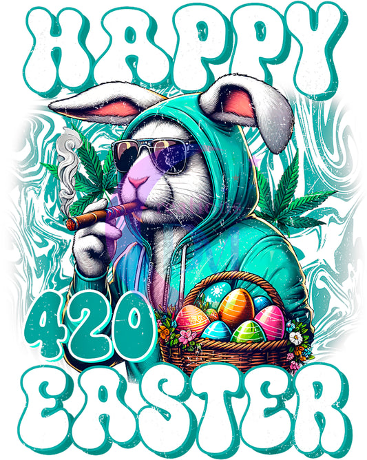 4/20 Easter- Happy Easter 420 blue