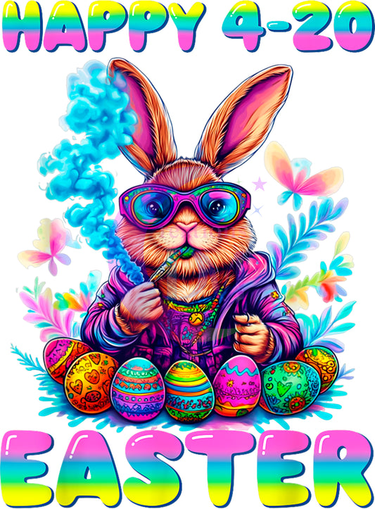 4/20 Easter- HAPPY 4-20 EASTER retro vibes