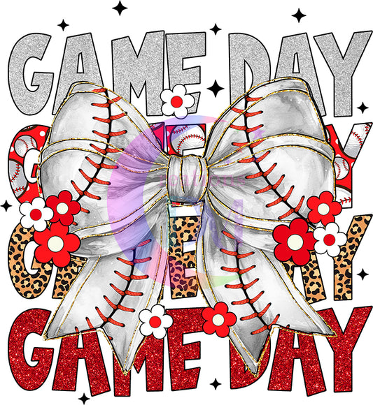 Sports- Baseball - Game day x4 with bow