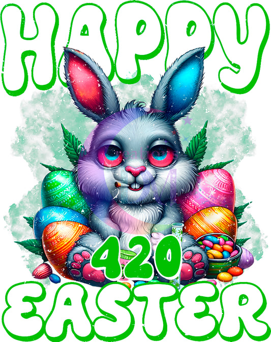 4/20 Easter- happy easter green 420