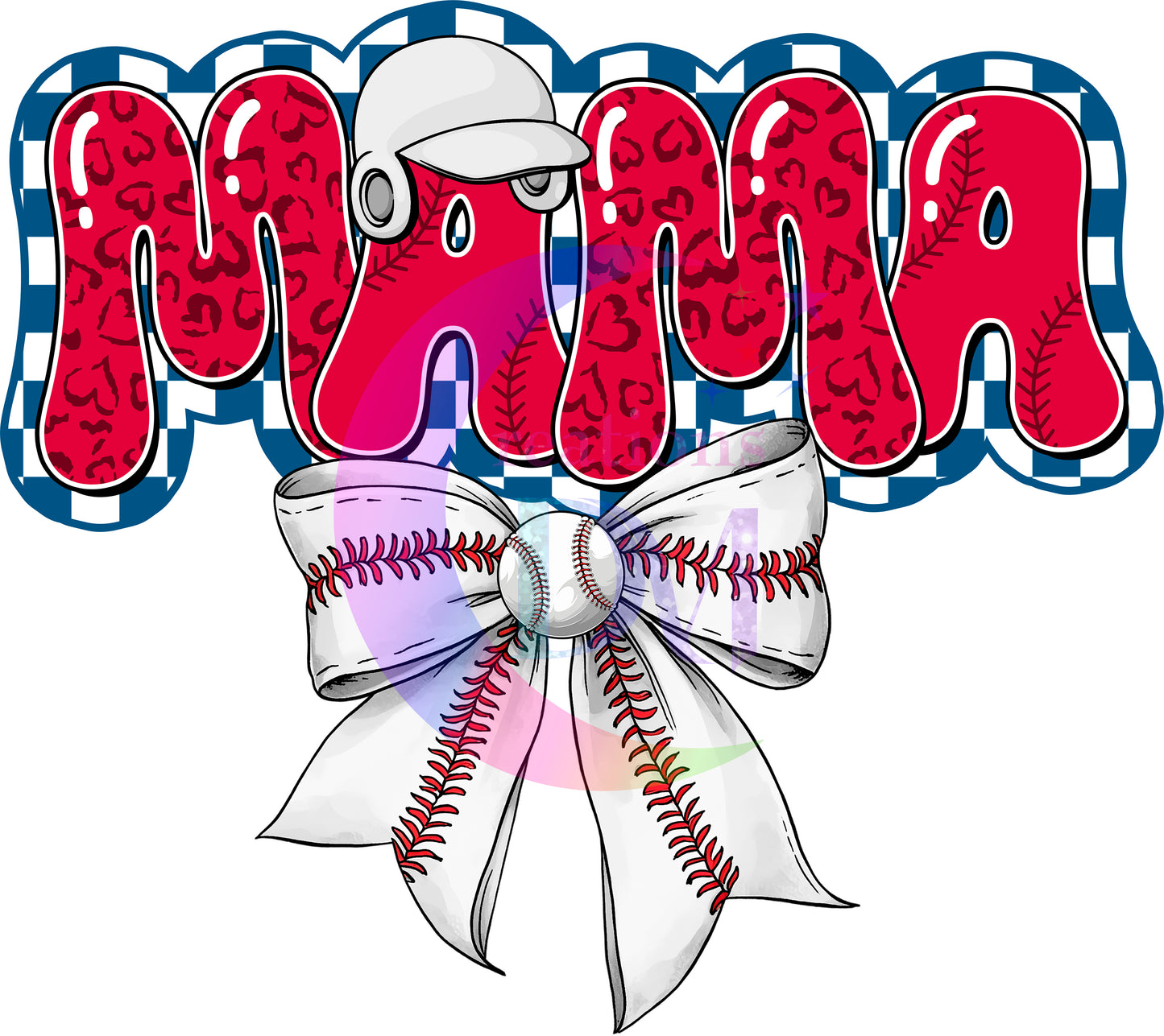 Sports- Baseball - MAMA with bow