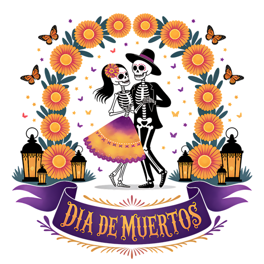 Dia de los muertos/Day of the Dead- dia de muertos purple banner