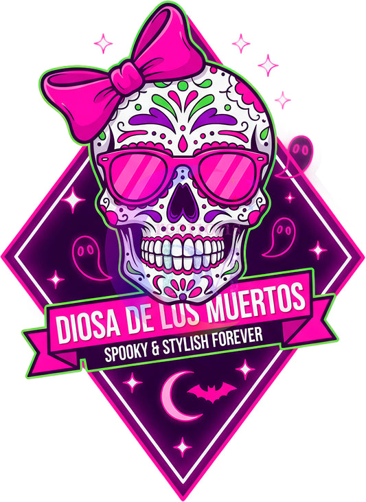 Dia de los muertos/Day of the Dead- diosa de los muertos skull pink